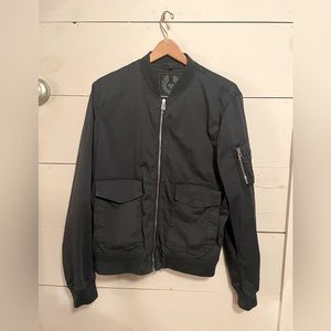 Blue Belfast Bomber Flight Jacket